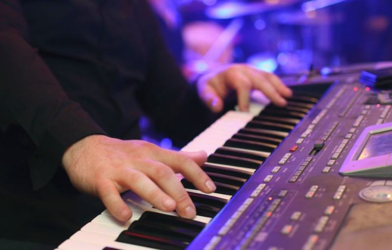 Aula de teclado no Conservatório Schubert